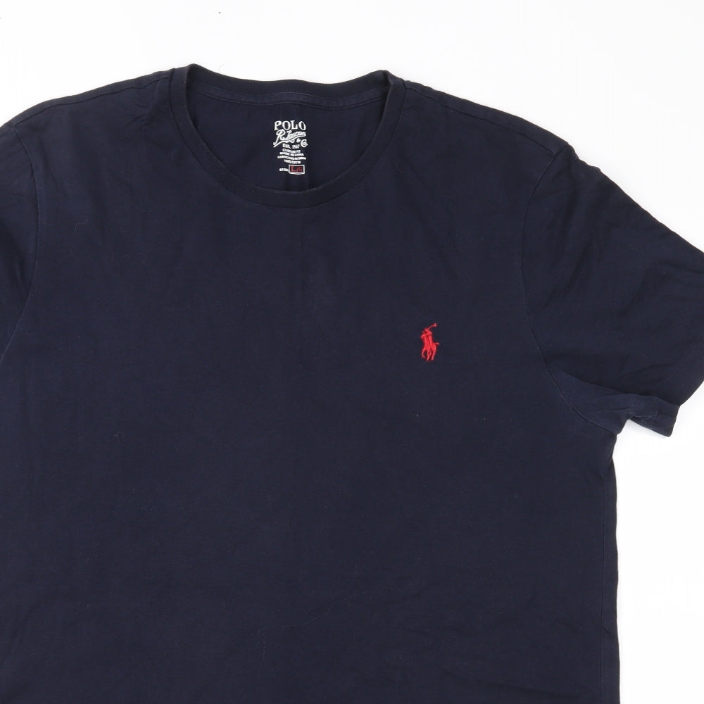 Polo Ralph Lauren Mens Blue  Jersey  T-Shirt Size L
