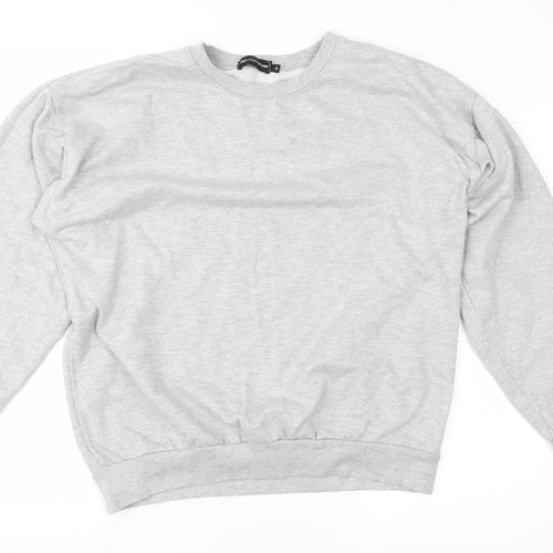 PRETTYLITTLETHING Womens Grey   Pullover Sweatshirt Size M