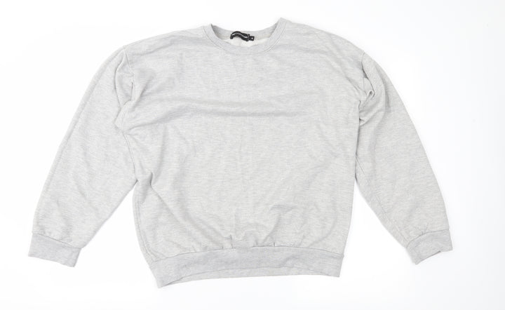 PRETTYLITTLETHING Womens Grey   Pullover Sweatshirt Size M