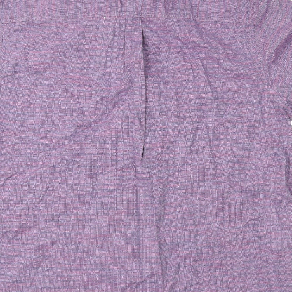 RJR.John Rocha Mens Purple Check   Button-Up Size XL