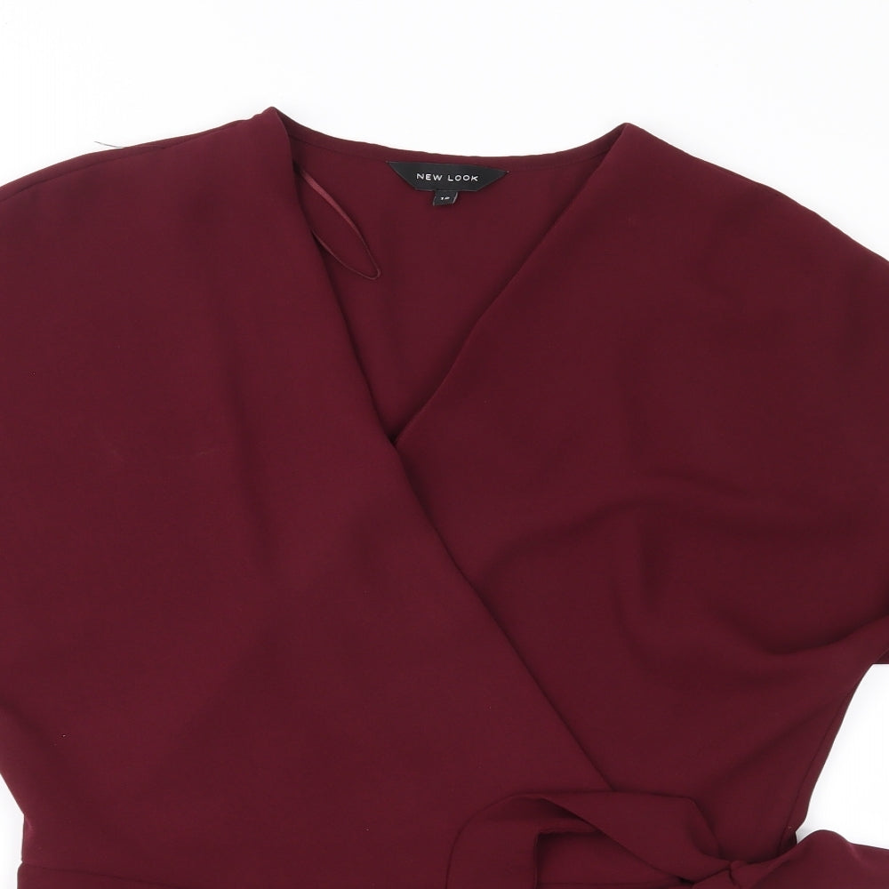 New Look Womens Purple   Wrap Blouse Size 12