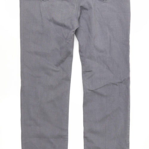 Per Una Womens Grey  Denim Straight Jeans Size 12 L30 in
