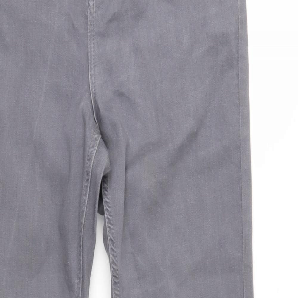 Per Una Womens Grey  Denim Straight Jeans Size 12 L30 in