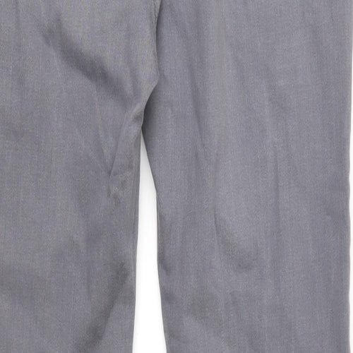 Per Una Womens Grey  Denim Straight Jeans Size 12 L30 in