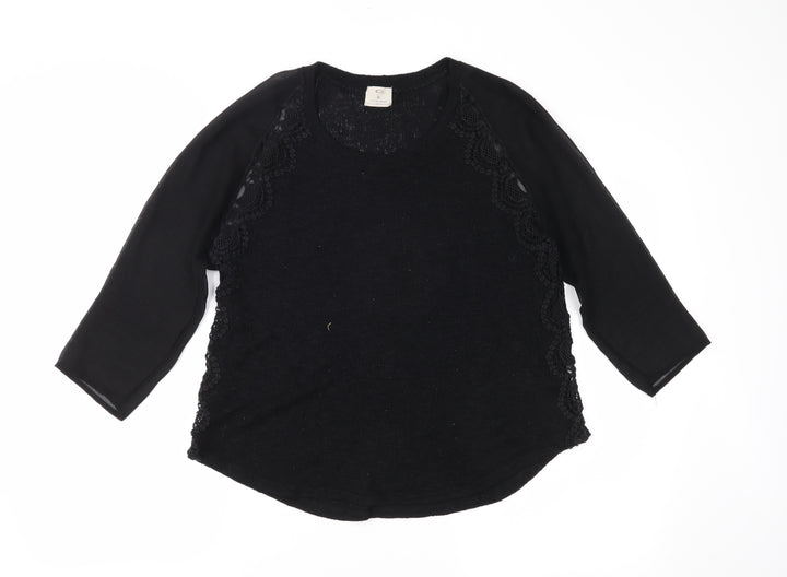 Pins & Needles Womens Black  Knit Pullover Jumper Size M