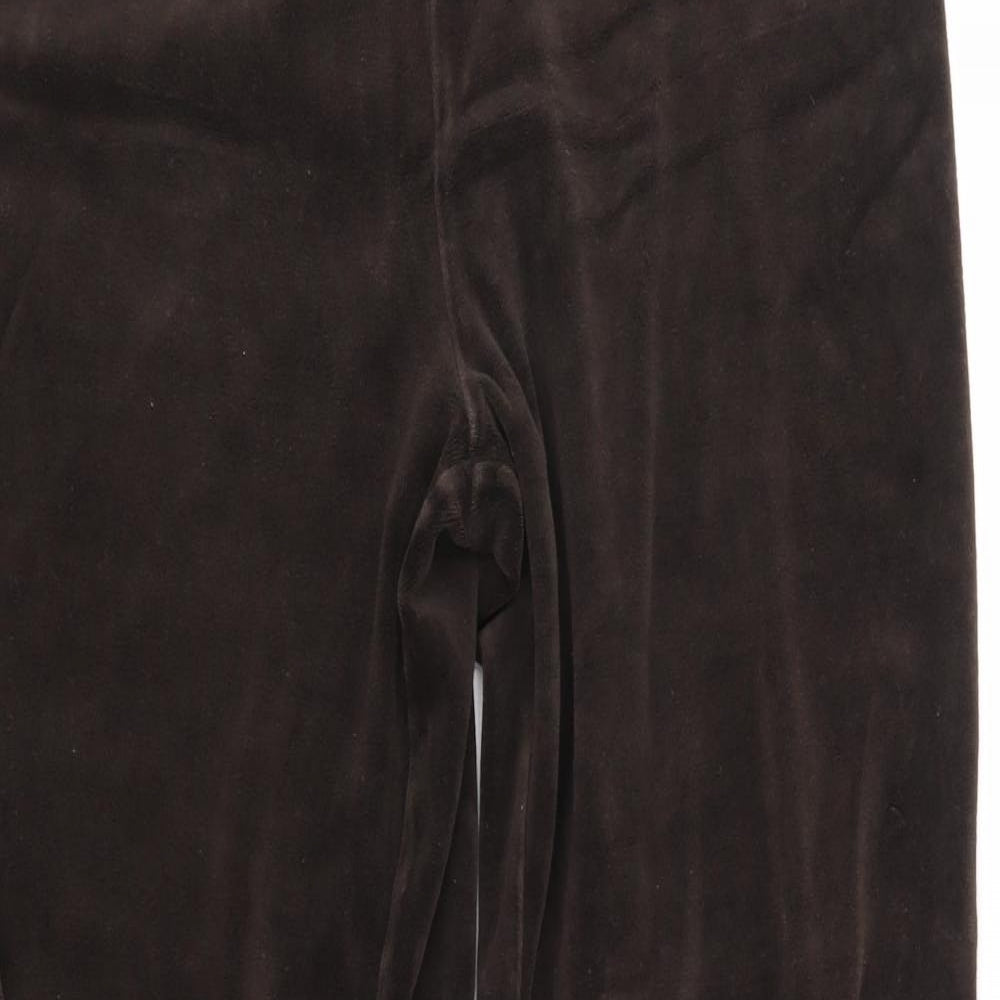 Papaya Womens Brown  Velour Jogger Trousers Size 16 L28 in