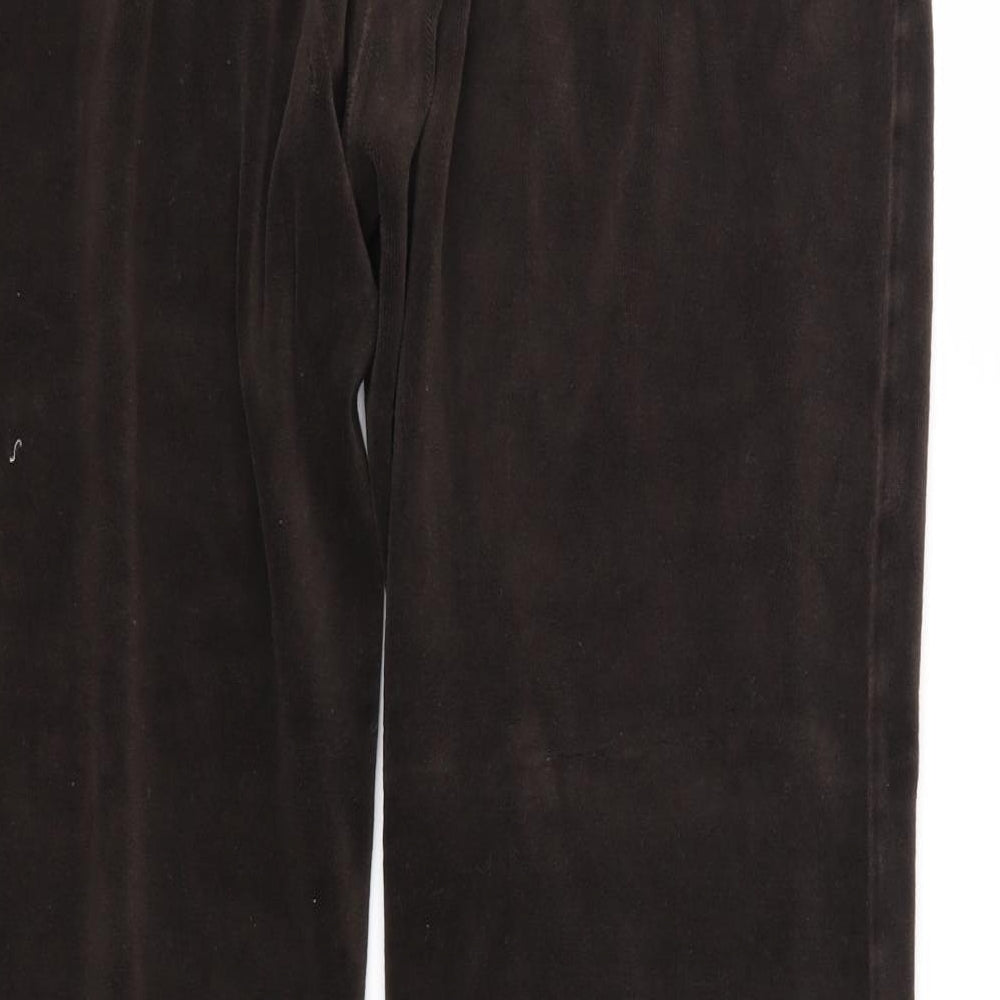 Papaya Womens Brown  Velour Jogger Trousers Size 16 L28 in