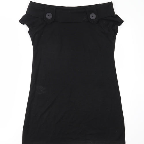Miso Womens Black  Jersey Shift  Size M