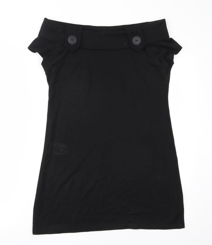 Miso Womens Black Jersey Shift Size M