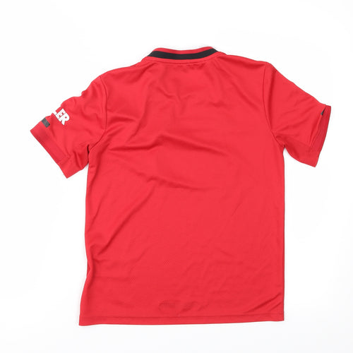 adidas Boys Red   Basic T-Shirt Size 11-12 Years  - Manchester United Football club