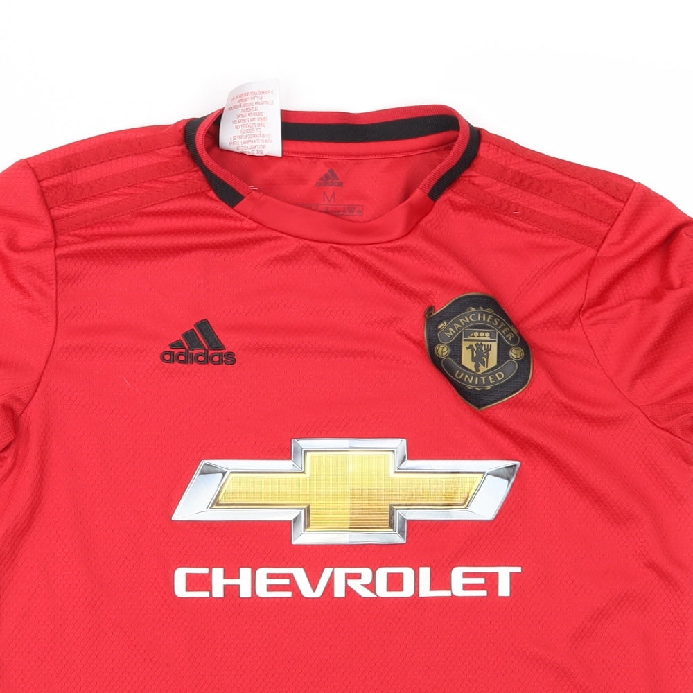 adidas Boys Red   Basic T-Shirt Size 11-12 Years  - Manchester United Football club