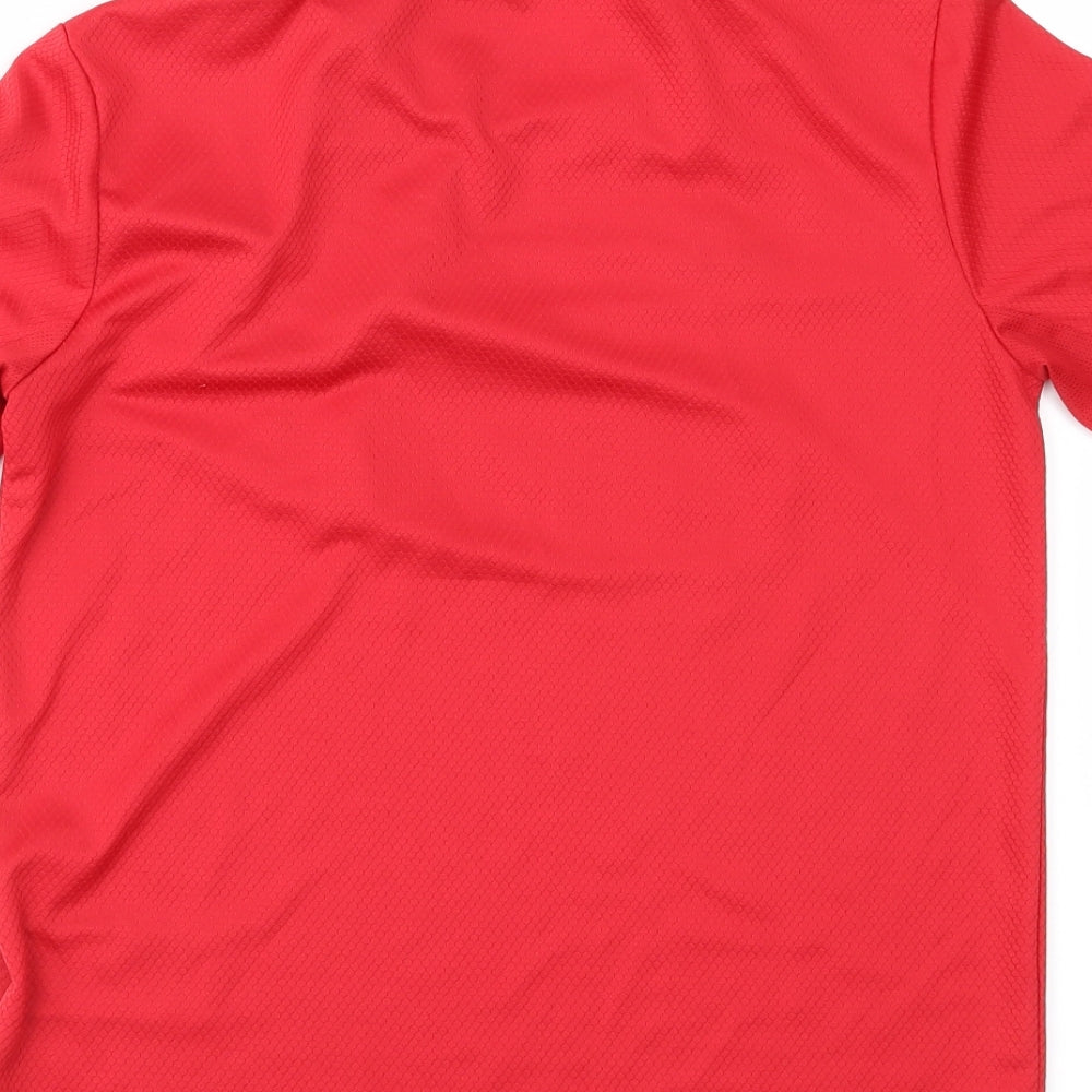 adidas Boys Red   Basic T-Shirt Size 11-12 Years  - Manchester United Football club
