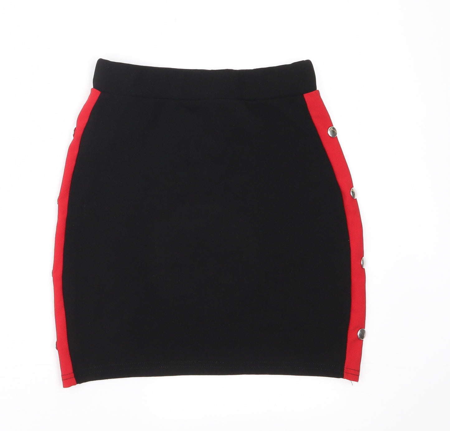 Prague Womens Black  Jersey Straight & Pencil Skirt Size 8