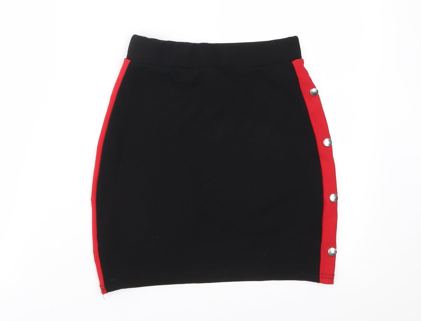 Prague Womens Black  Jersey Straight & Pencil Skirt Size 8