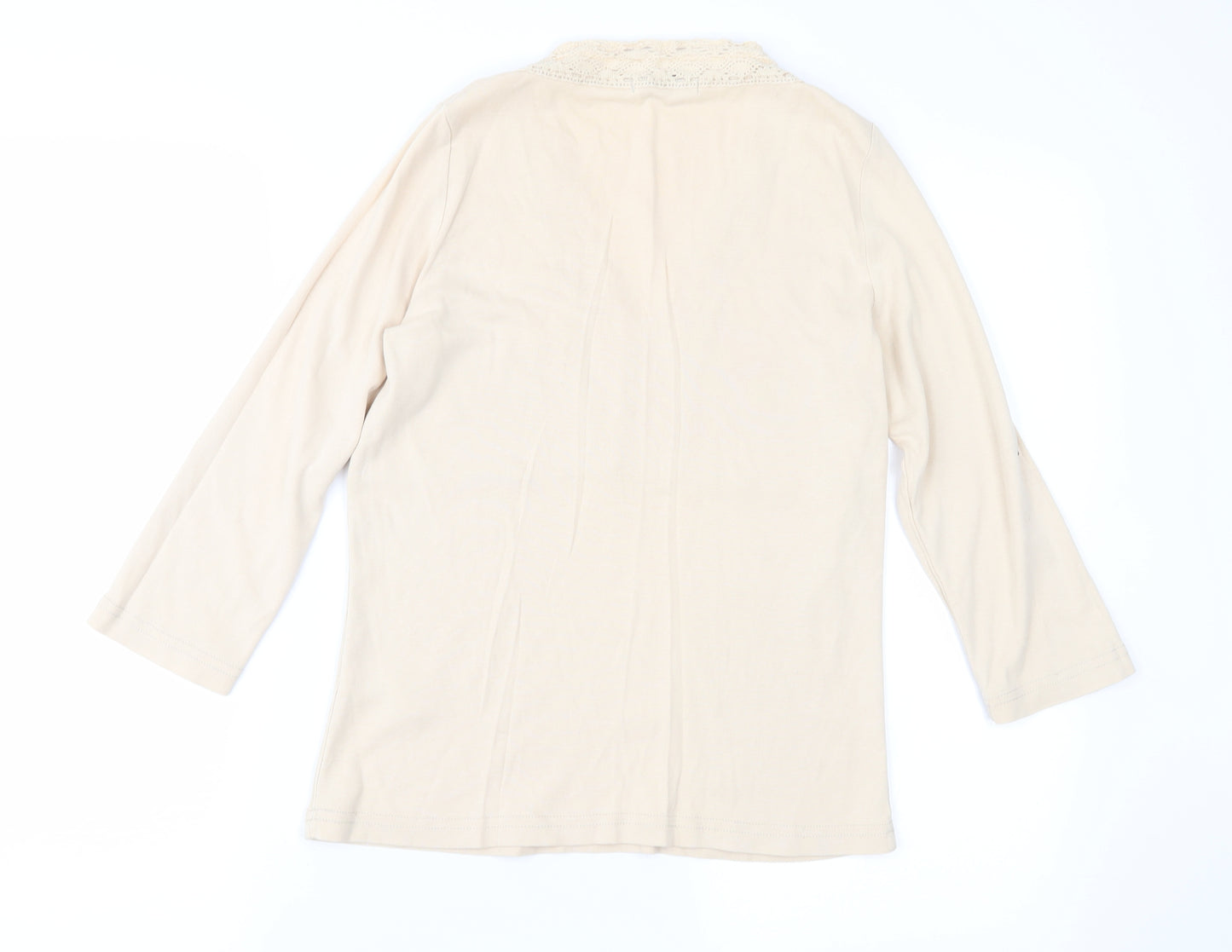 George Womens Beige  Jersey Basic T-Shirt Size 12