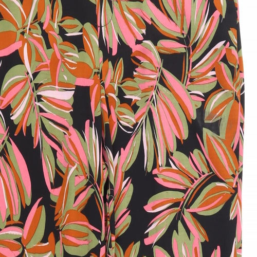 Papaya Womens Pink Floral  Trousers  Size 14 L27 in