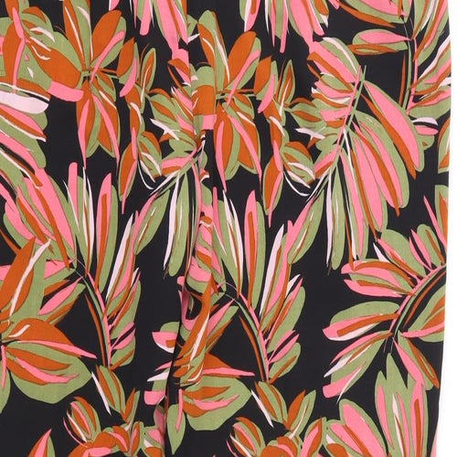 Papaya Womens Pink Floral  Trousers  Size 14 L27 in