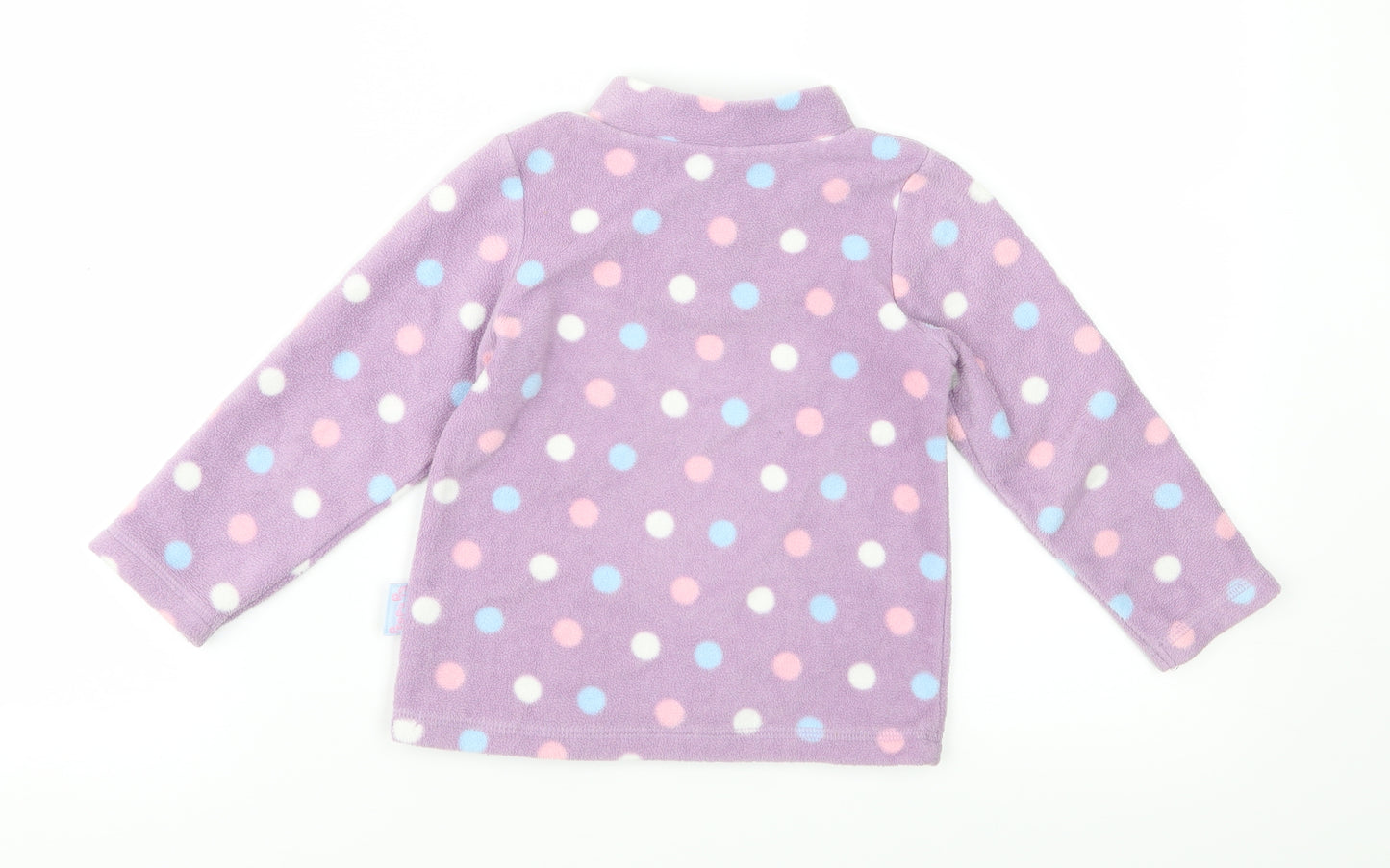 Peppa Pig Girls Purple Polka Dot Fleece Jacket  Size 18-24 Months