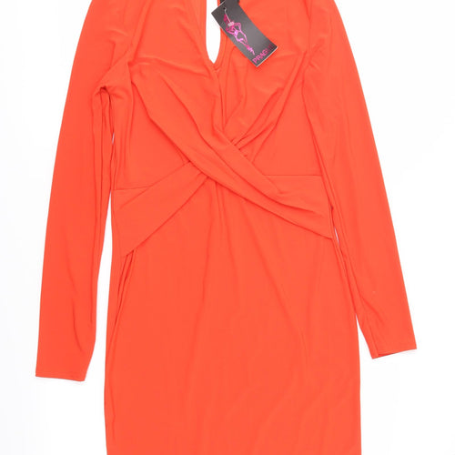Prague Womens Orange   Sheath  Size 10