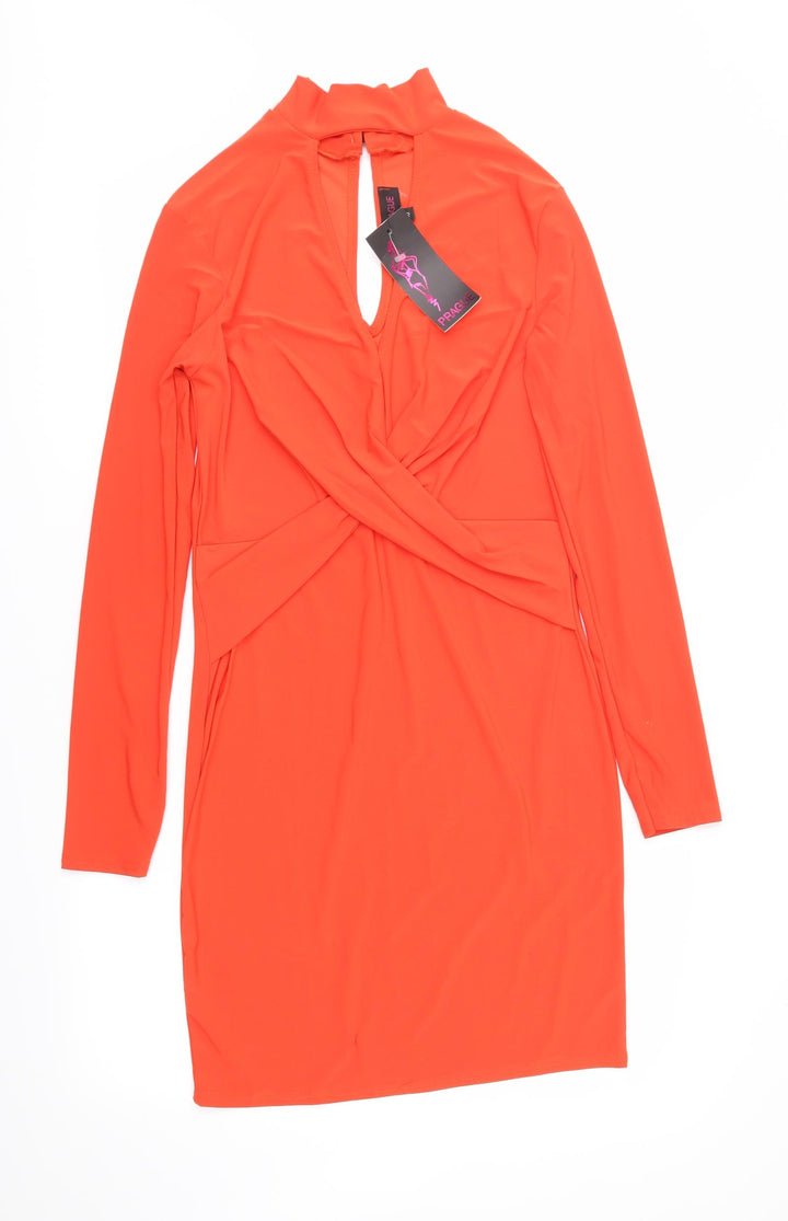 Prague Womens Orange   Sheath  Size 10