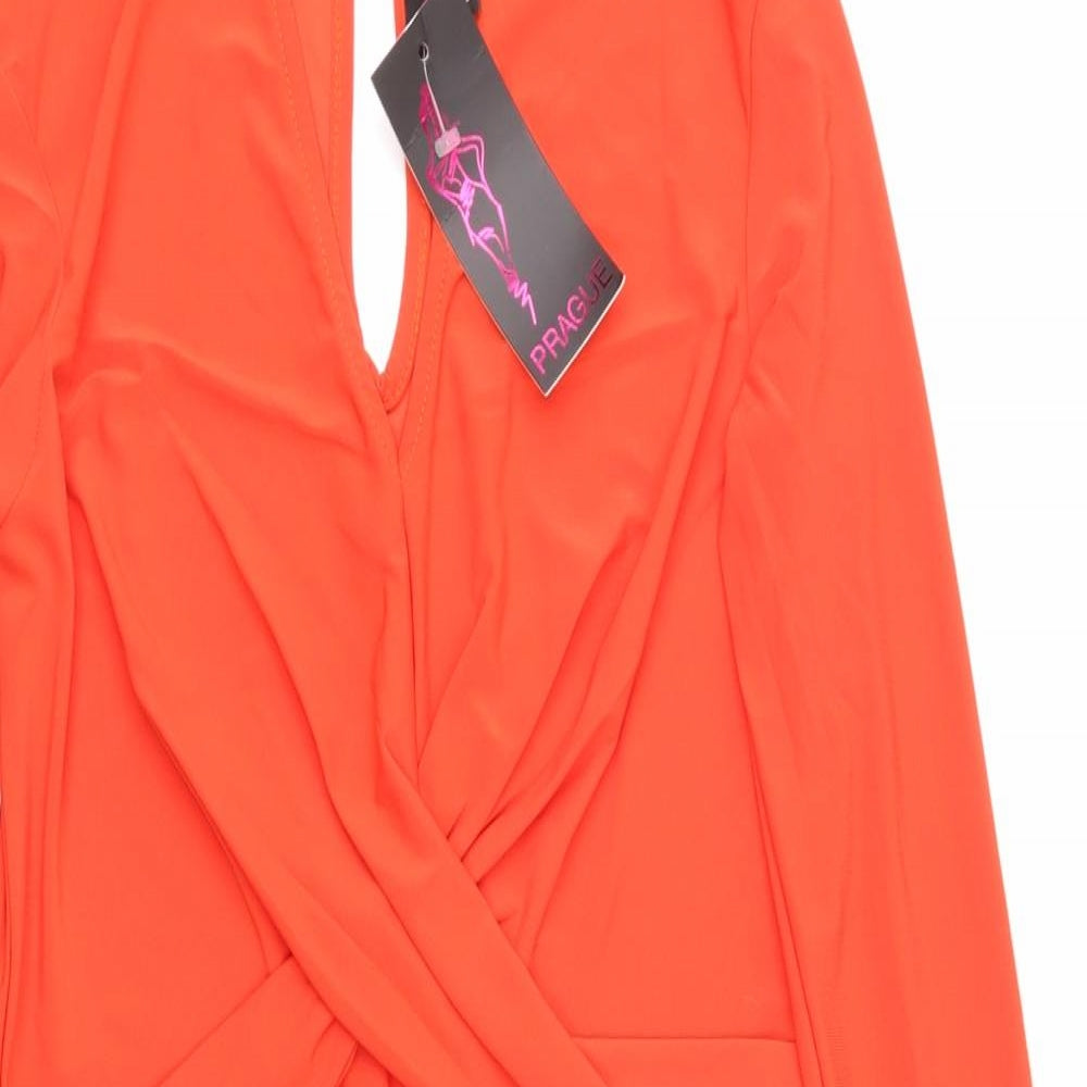 Prague Womens Orange   Sheath  Size 10
