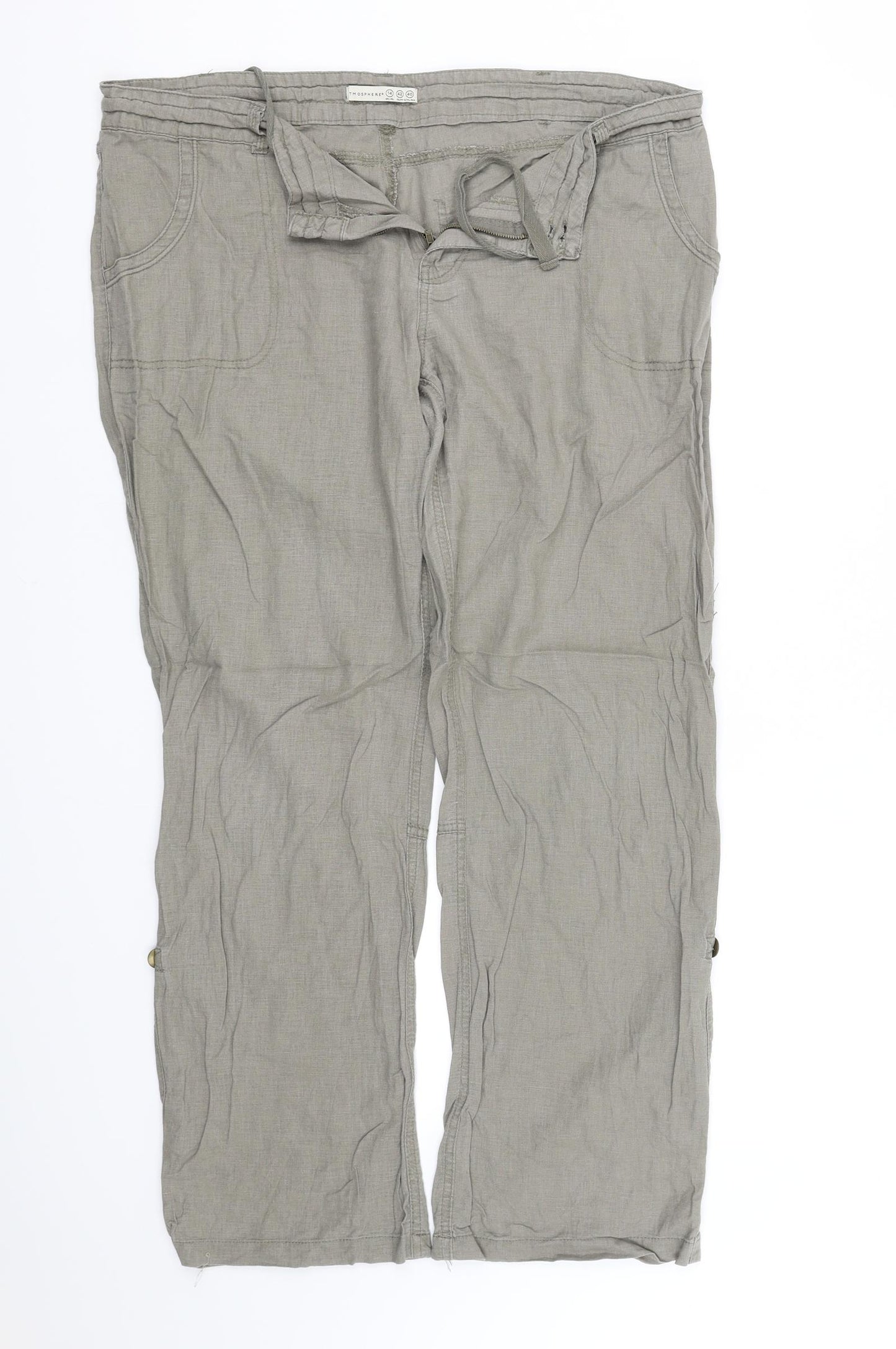 Atmosphere Womens Beige   Trousers  Size 14 L31 in