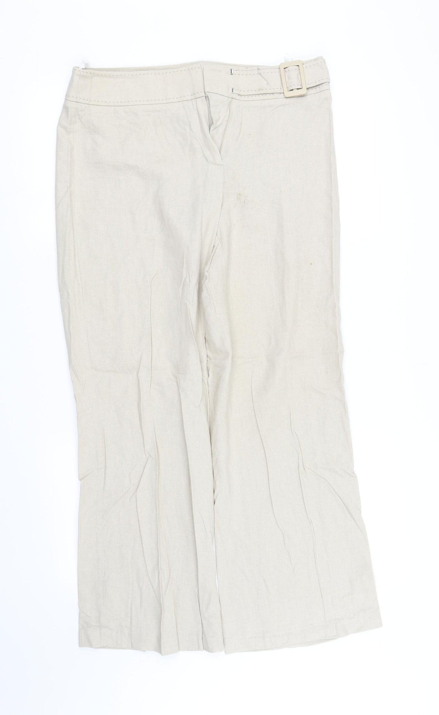 Marks and Spencer Womens Beige   Trousers  Size 10 L31 in
