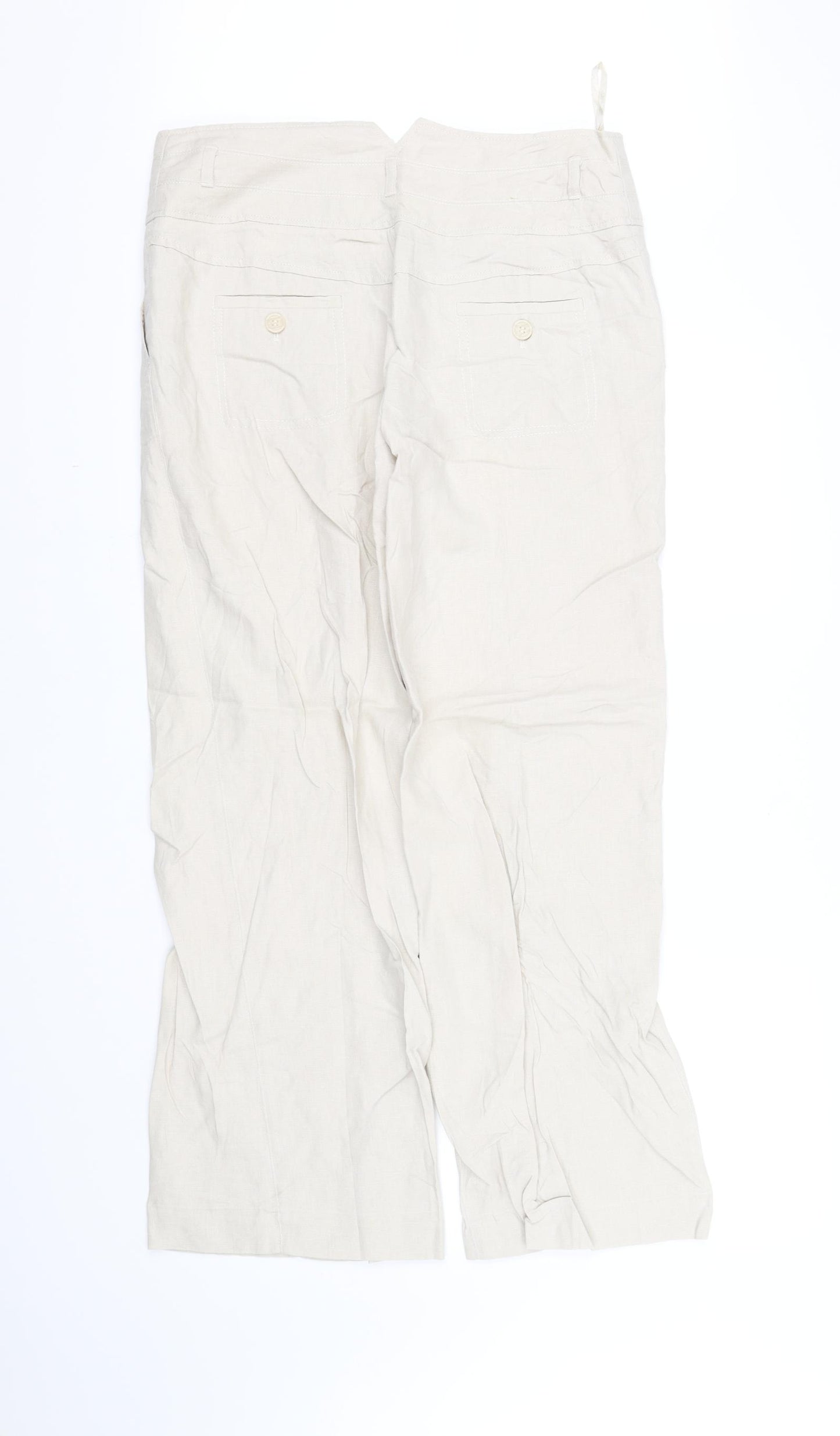 NEXT Womens Beige   Trousers  Size 12 L34 in