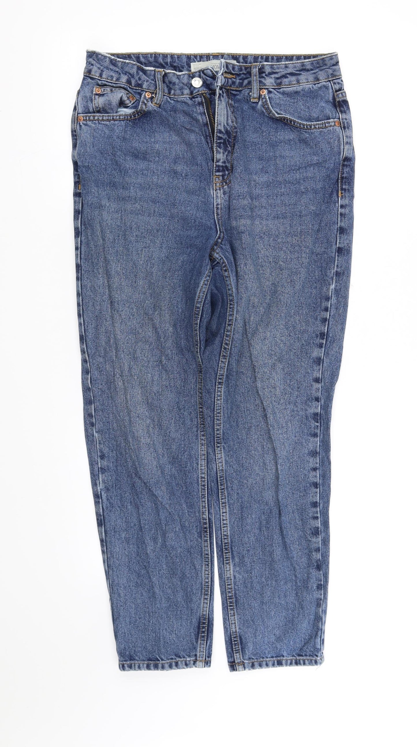 topsshop Womens Blue   Straight Jeans Size 12 L30 in