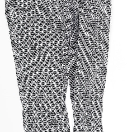 pre worn Womens White Geometric  Trousers  Size 12 L29 in