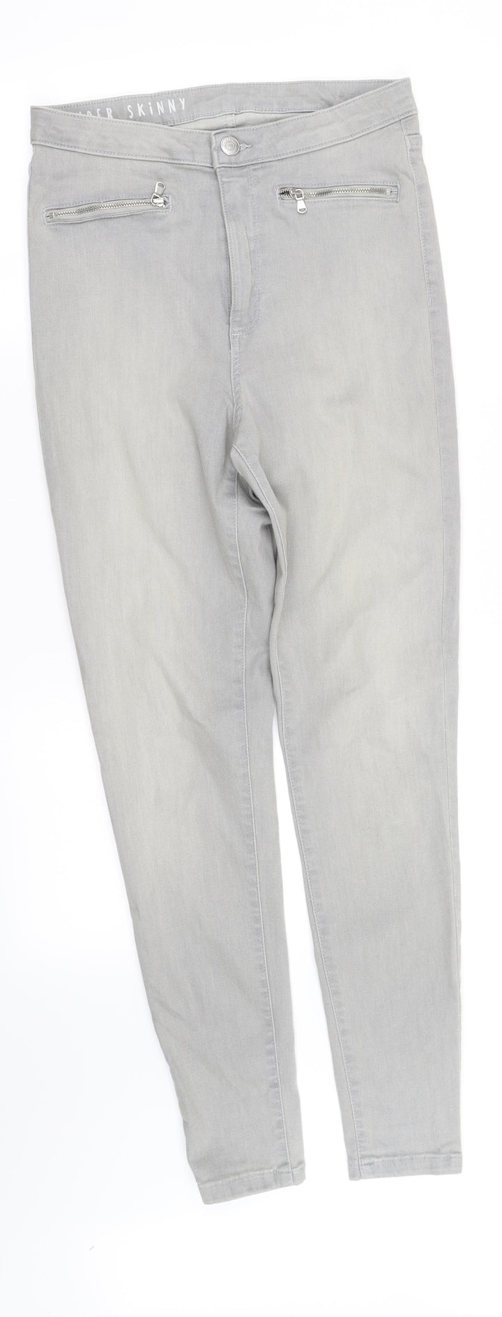 pre worn Womens Grey   Straight Jeans Size 12 L34 in