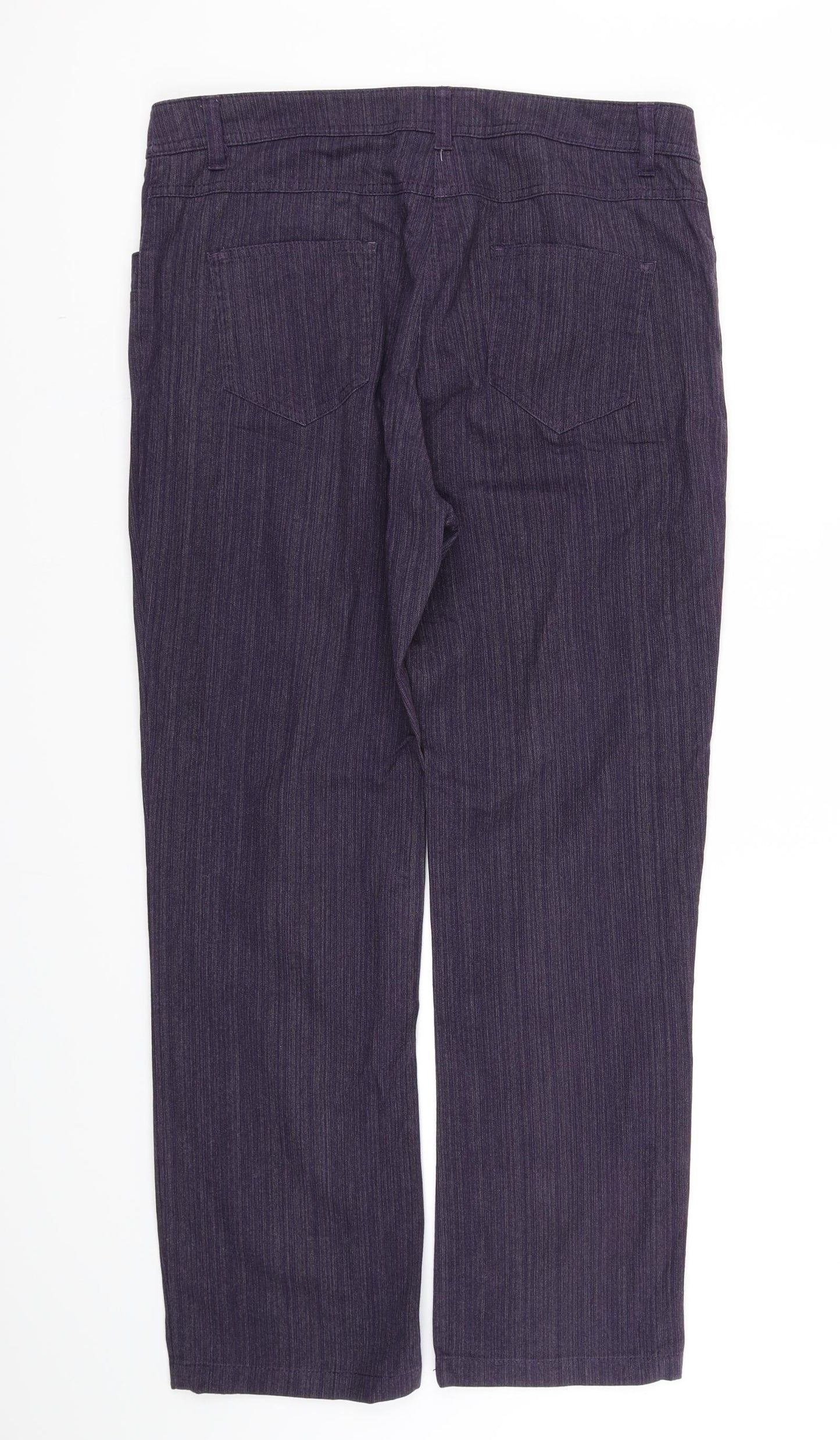 pre worn Womens Purple   Straight Jeans Size 14 L32.5 in