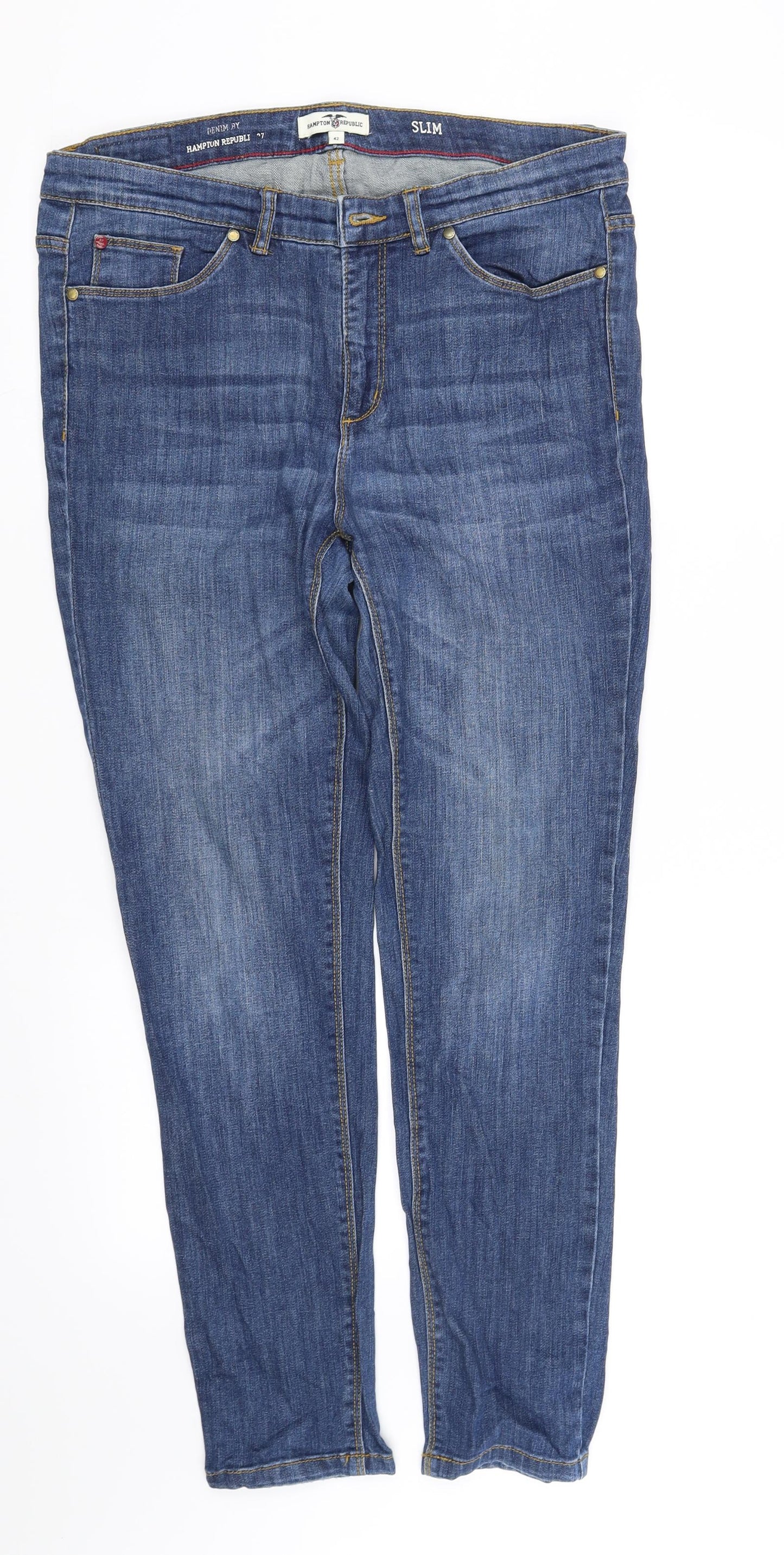 hampton  Womens Blue   Straight Jeans Size 14 L32 in