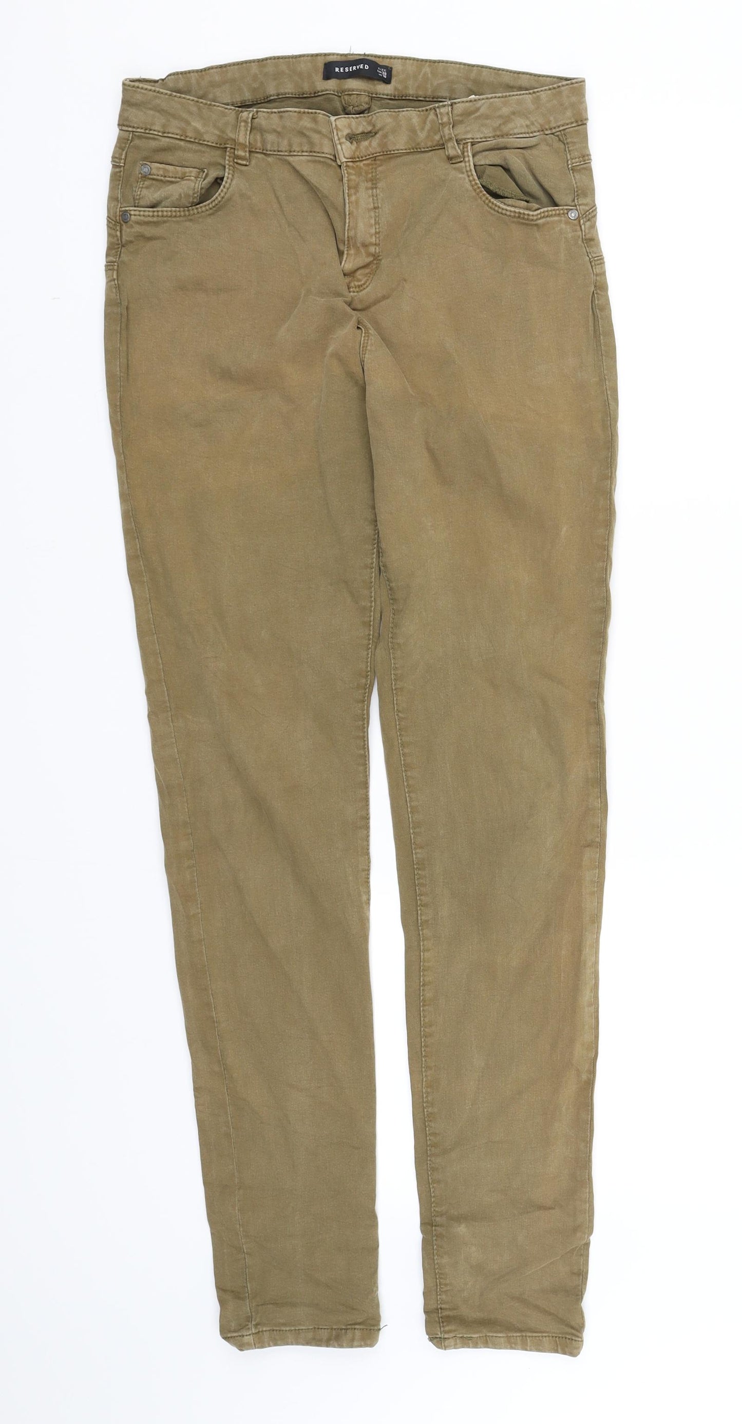 RESERVED Womens Beige   Trousers  Size 10 L30.5 in