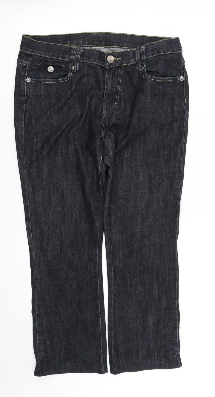 pre worn Womens Black Straight Jeans Size L L29 in