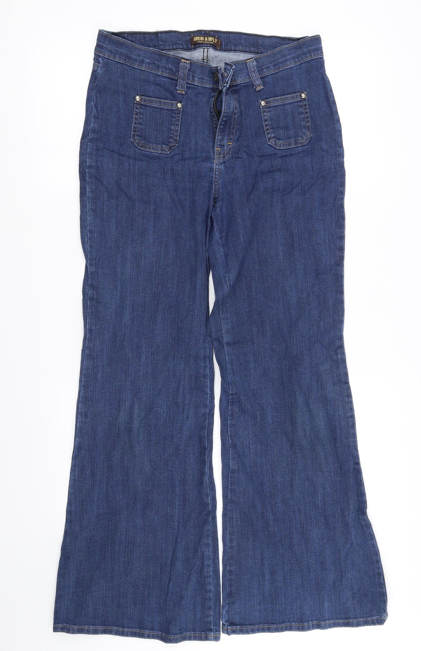 Run & Fly Womens Blue   Straight Jeans Size 10 L32 in