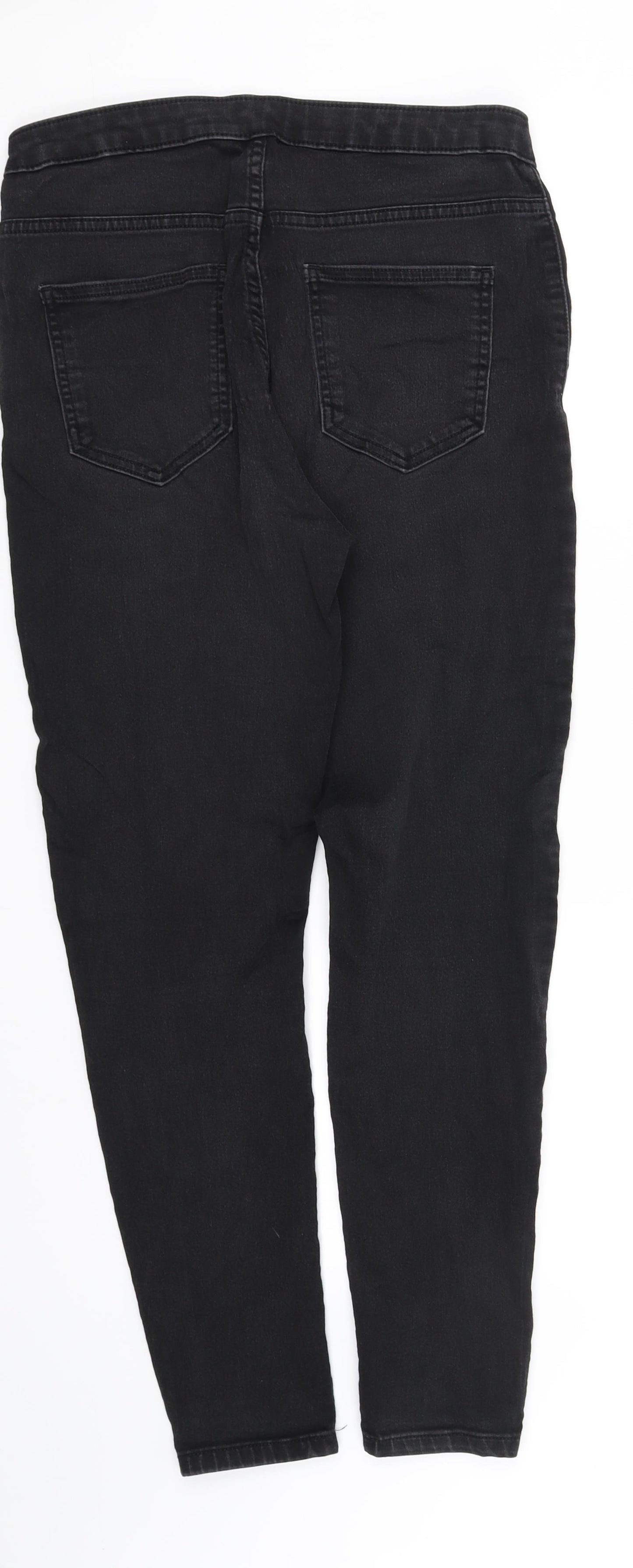 pre worn Womens Black   Straight Jeans Size 14 L32 in