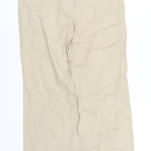 pre worn Womens Beige Houndstooth  Straight Jeans Size 8 L30 in