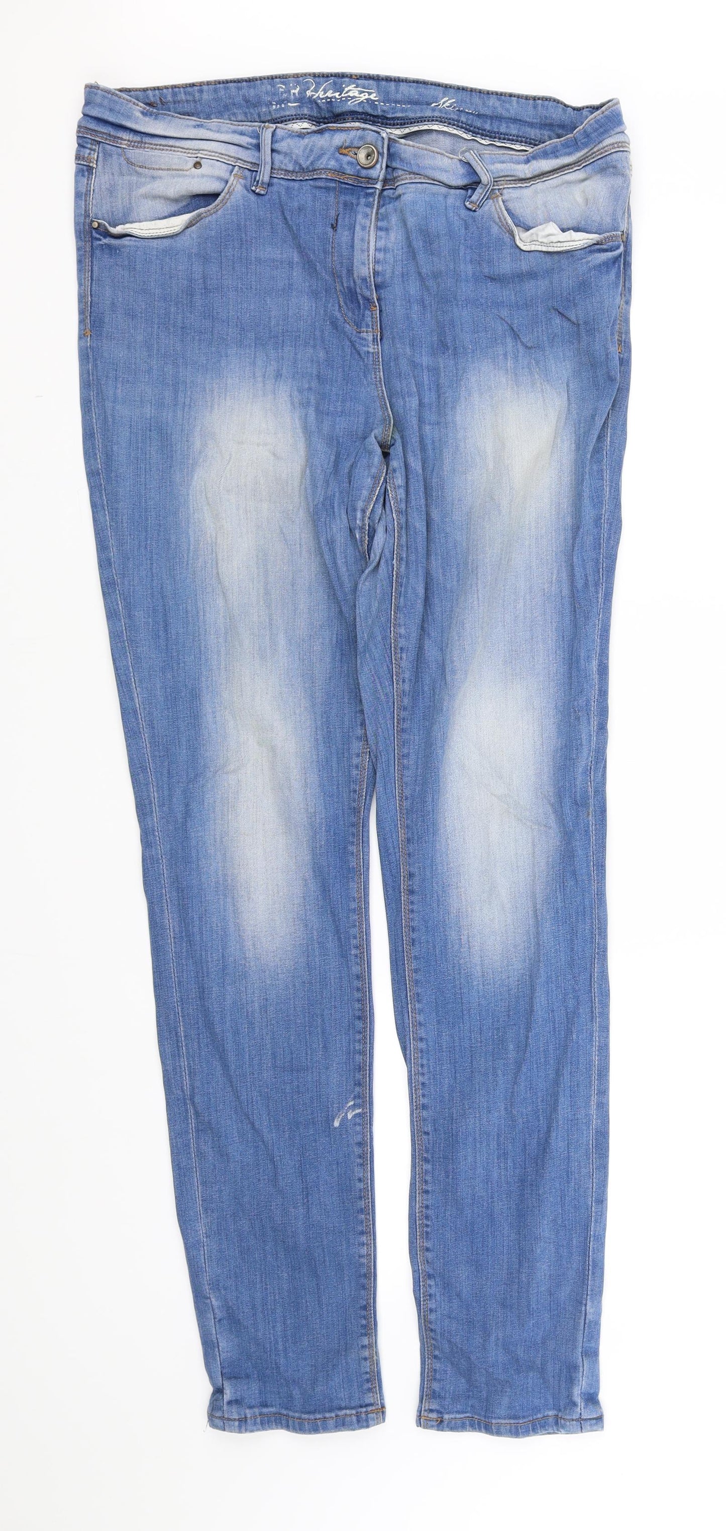 pre worn Womens Blue   Straight Jeans Size 14 L34 in