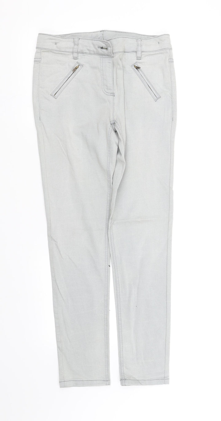 pre worn Womens Grey Straight Jeans Size 12 L30 in