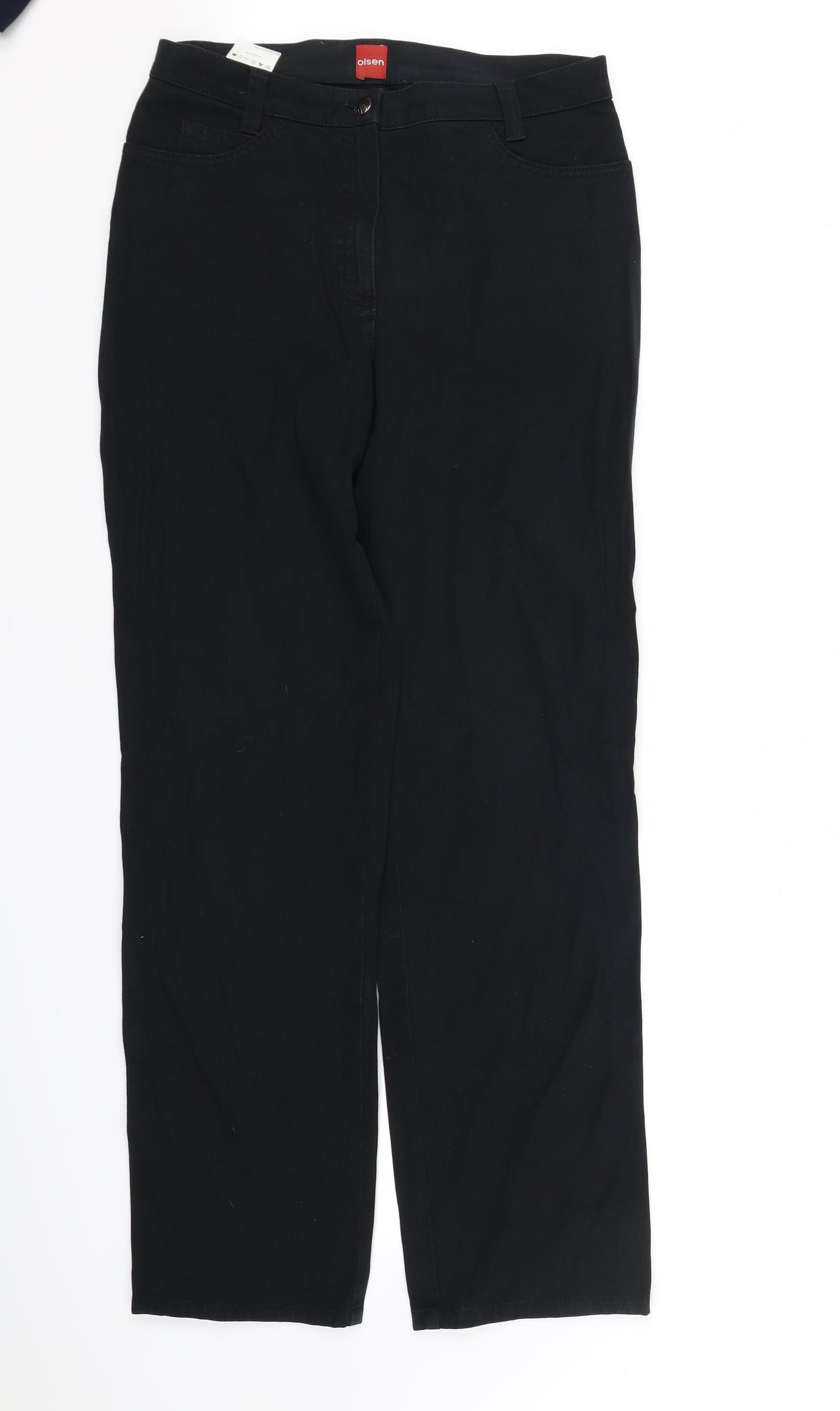 Olsen Womens Black   Straight Jeans Size 12 L32 in