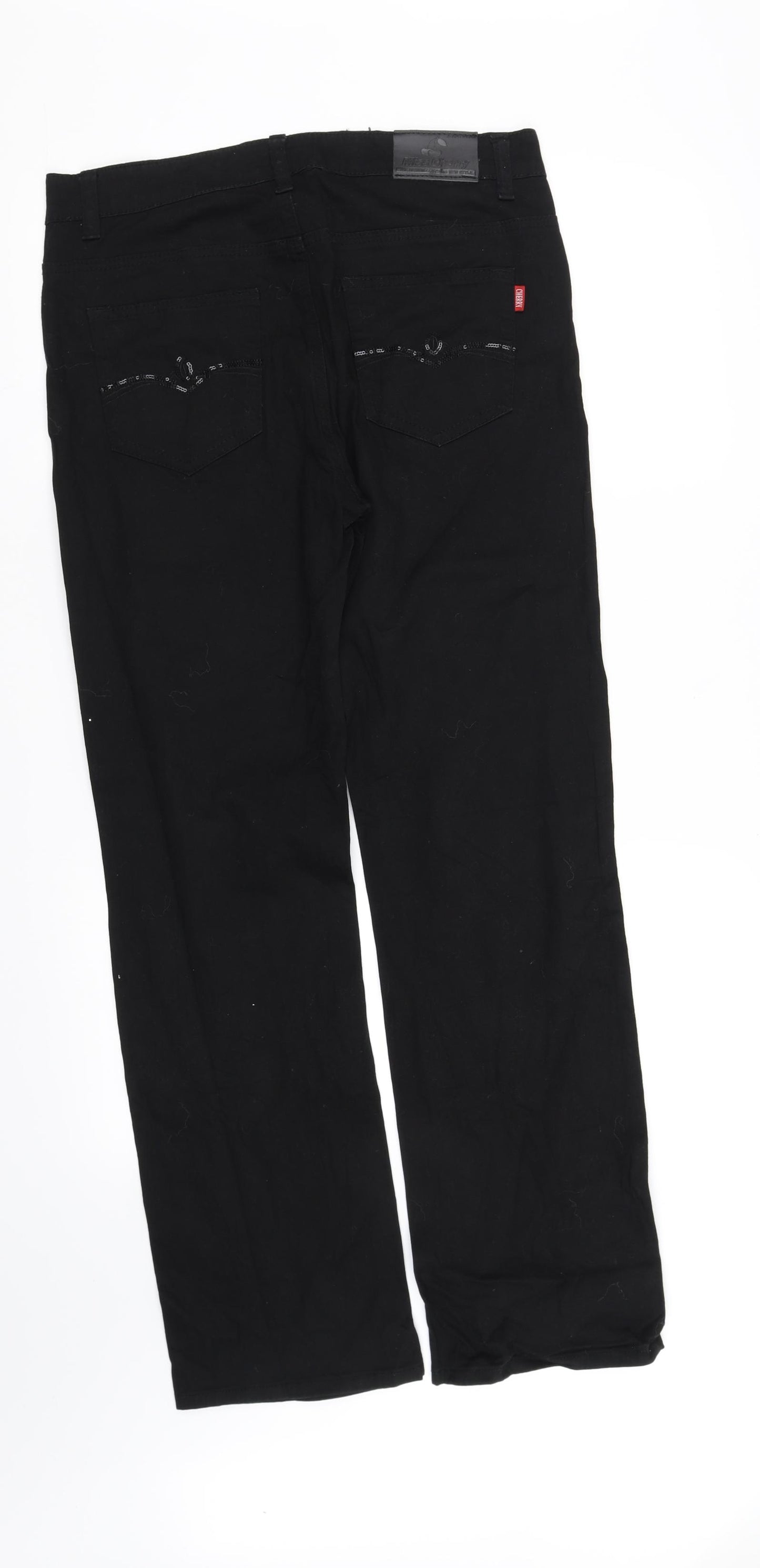 miss cherry  Womens Black   Trousers  Size 12 L35 in