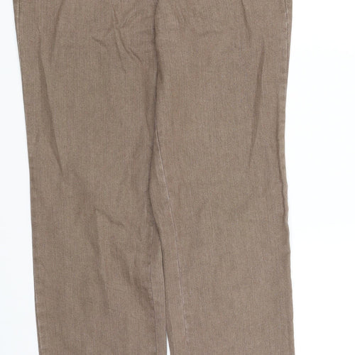 woman Womens Beige   Straight Jeans Size 12 L32 in