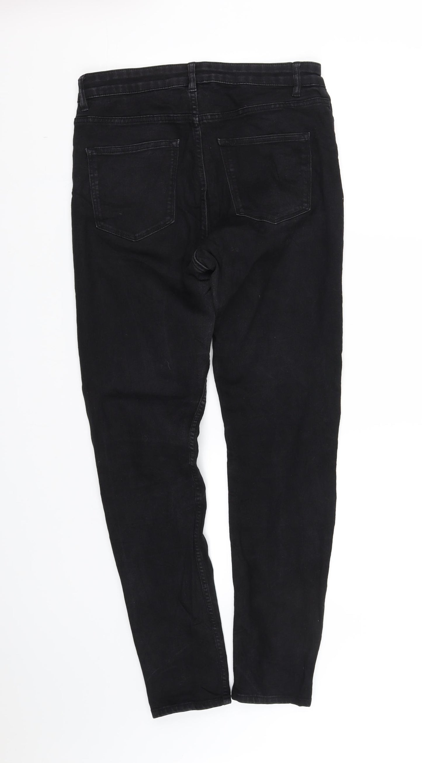 m&m Womens Black   Trousers  Size 12 L30 in