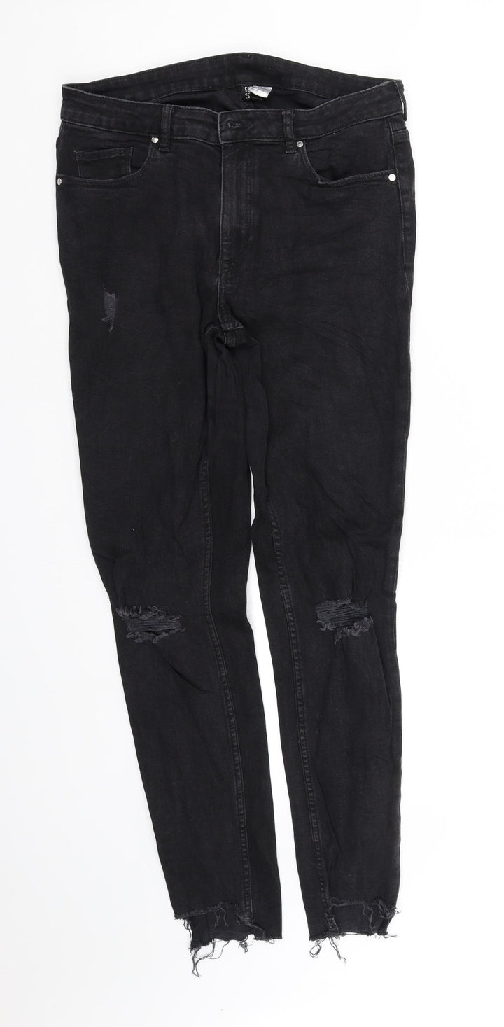 Divided Womens Black Straight Jeans Size 12 L32 in