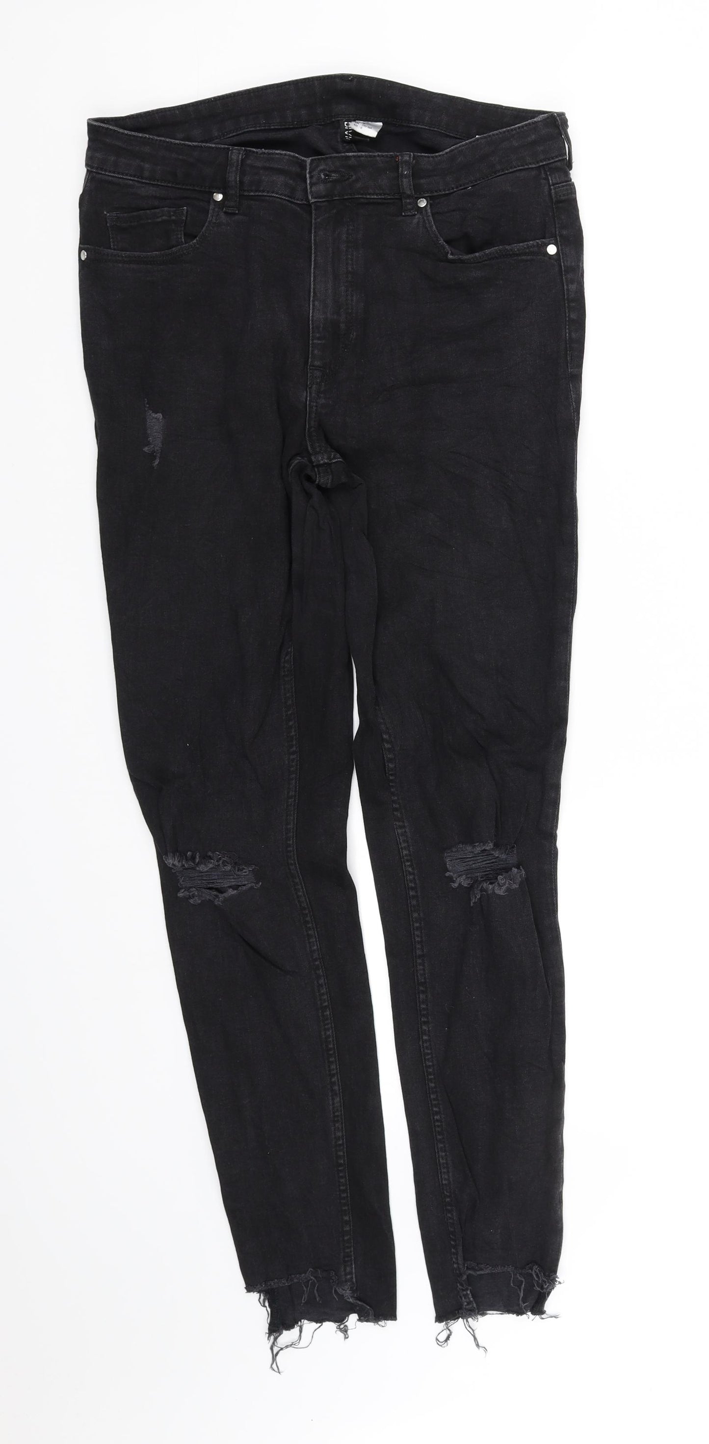 Divided Womens Black   Straight Jeans Size 12 L32 in