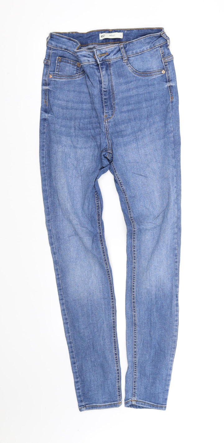 molly Womens Blue Straight Jeans Size L L32 in