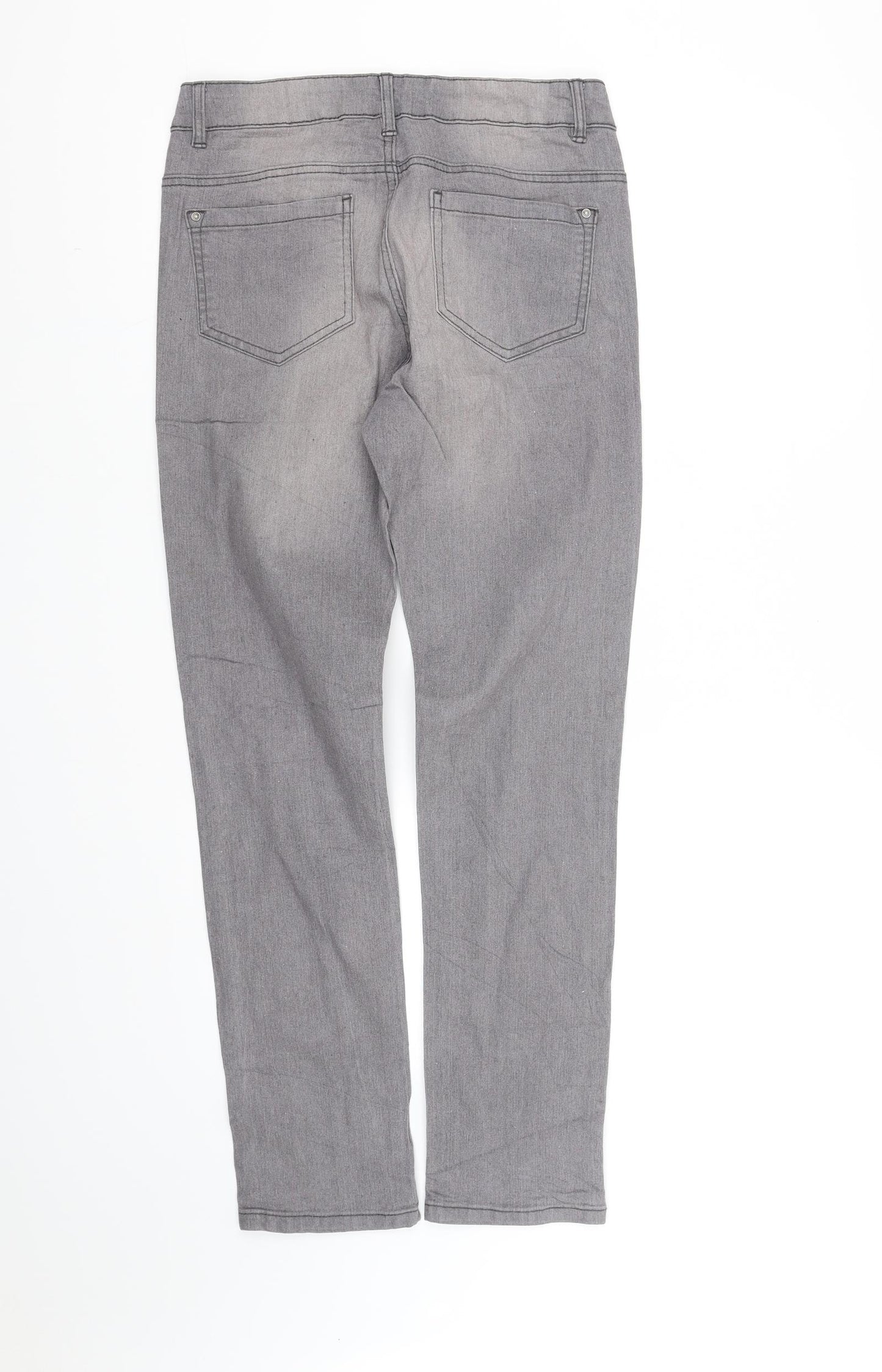 pre worn Womens Grey   Straight Jeans Size S L32 in