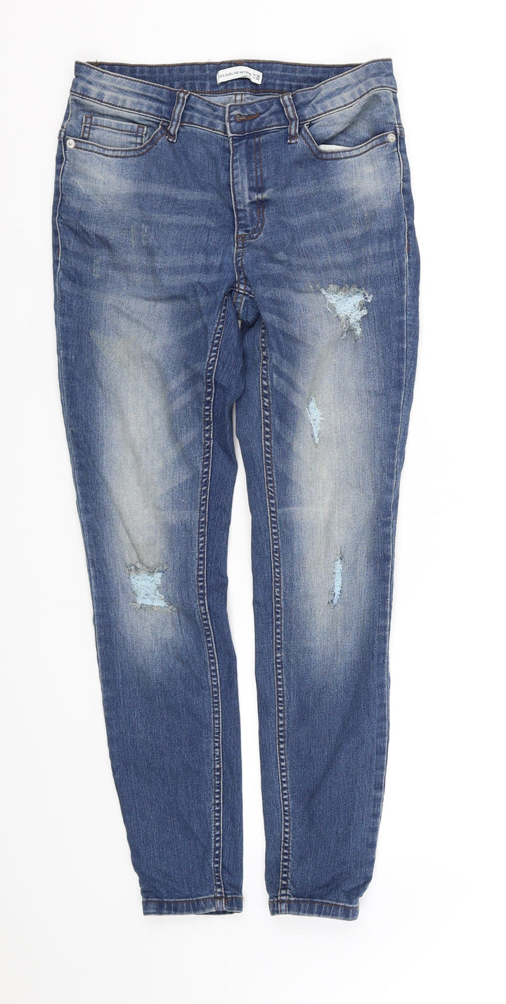 Jaqueline deYong Womens Blue   Straight Jeans Size M L32 in