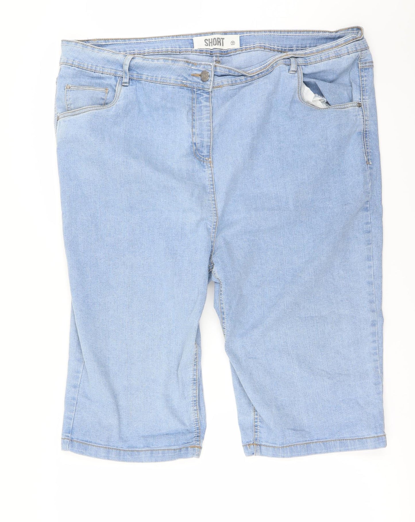 short Womens Blue   Cut-Off Shorts Size 22